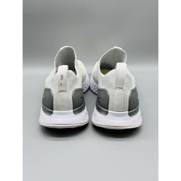 Nike Shoes Womens 9 White React Phantom Run Flyknit 2 Slip On Running Sneakers - Picture 7 of 13
